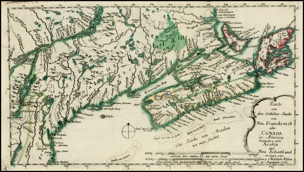 16-Canada Map By Christian Friedrich von der Heiden