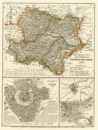 17-Europe, Austria and Germany Map By Joseph Meyer