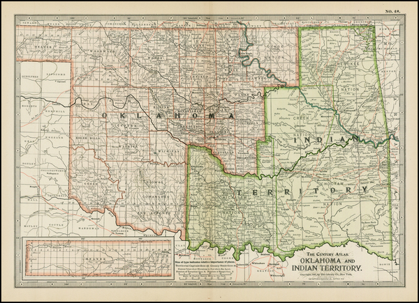 92-Plains and Southwest Map By The Century Company