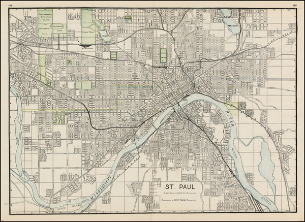 47-Midwest Map By George F. Cram