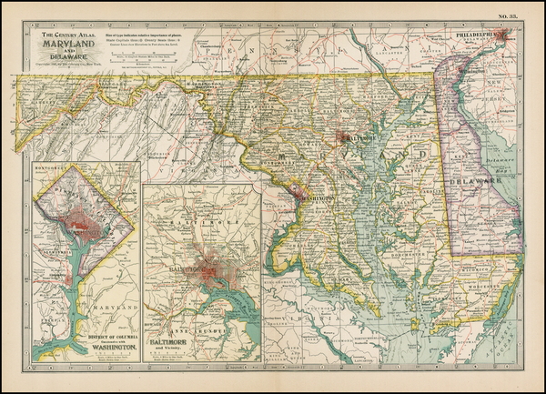 21-New England Map By The Century Company