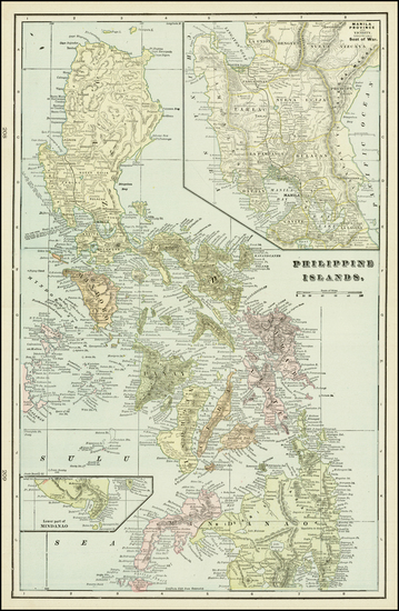2-Philippines Map By George F. Cram