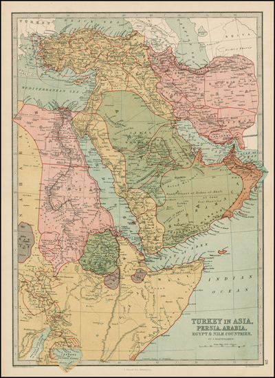 95-Mediterranean, Central Asia & Caucasus, Middle East, Turkey & Asia Minor and Egypt Map 