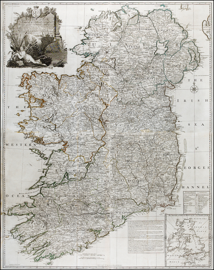 45-Ireland Map By Robert Sayer