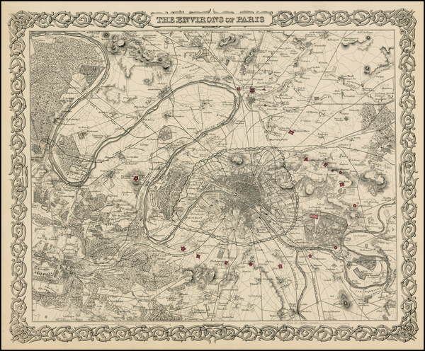 13-France Map By Joseph Hutchins Colton