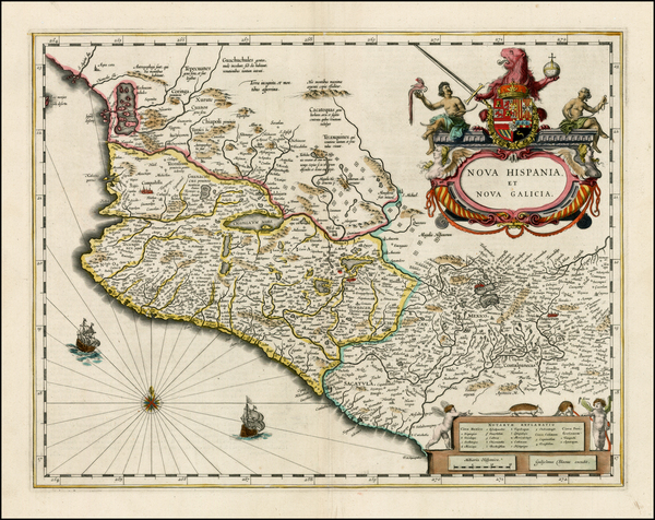 80-Mexico Map By Willem Janszoon Blaeu