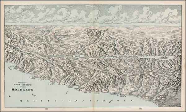 27-Holy Land Map By George F. Cram