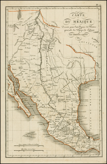 95-Texas, Southwest, Rocky Mountains and Mexico Map By Ambroise Tardieu