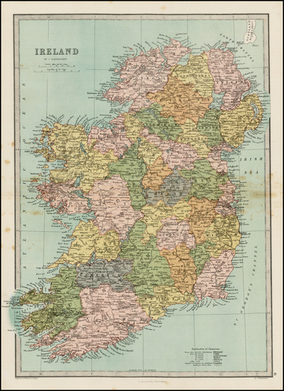 39-Ireland Map By T. Ellwood Zell