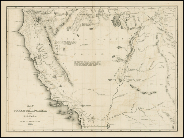 47-Southwest, Rocky Mountains and California Map By Charles Wilkes / U.S.Ex.Ex.