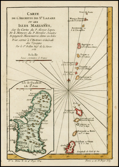 17-Oceania and Other Pacific Islands Map By Jacques Nicolas Bellin