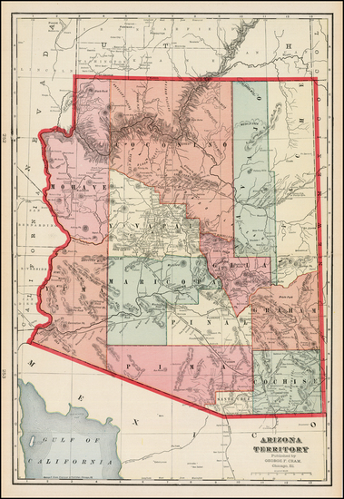 44-Southwest Map By George F. Cram