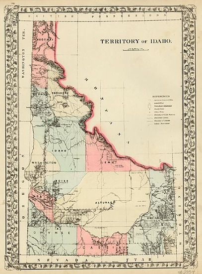 68-Rocky Mountains Map By Samuel Augustus Mitchell Jr.