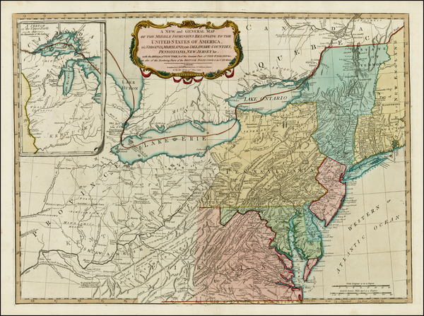 0-Mid-Atlantic and Midwest Map By Richard Holmes Laurie  &  James Whittle