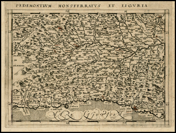 83-Italy and Northern Italy Map By Giovanni Antonio Magini