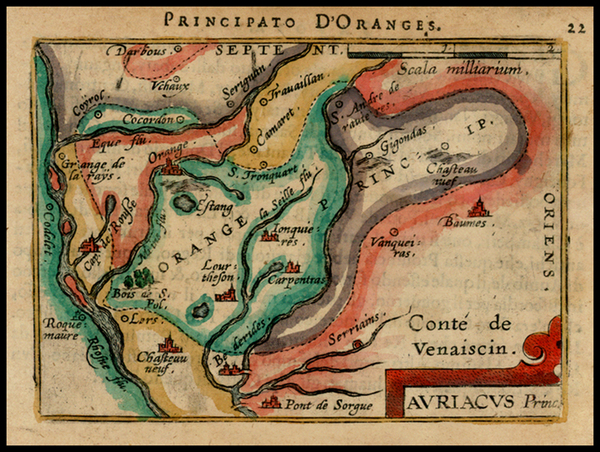 83-France Map By Abraham Ortelius / Johannes Baptista Vrients