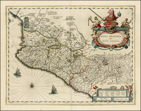 81-Mexico Map By Willem Janszoon Blaeu