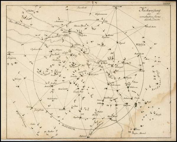 74-Celestial Maps Map By Johann Elert Bode