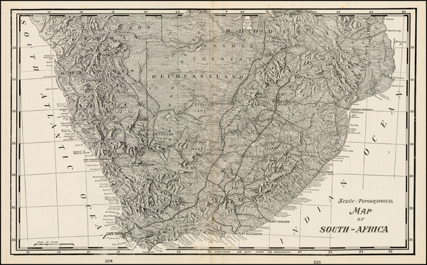 26-South Africa Map By George F. Cram