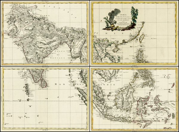 33-China, India, Southeast Asia, Philippines and Other Islands Map By Antonio Zatta