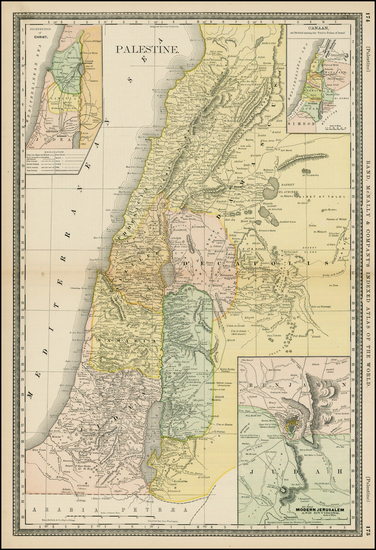 82-Holy Land Map By William Rand  &  Andrew McNally