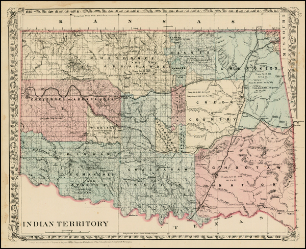 82-Plains and Southwest Map By Samuel Augustus Mitchell Jr.