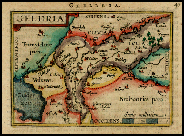 93-Netherlands Map By Abraham Ortelius / Johannes Baptista Vrients