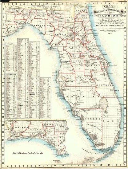 21-Southeast Map By George F. Cram