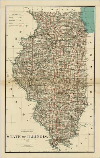 34-Midwest Map By U.S. General Land Office