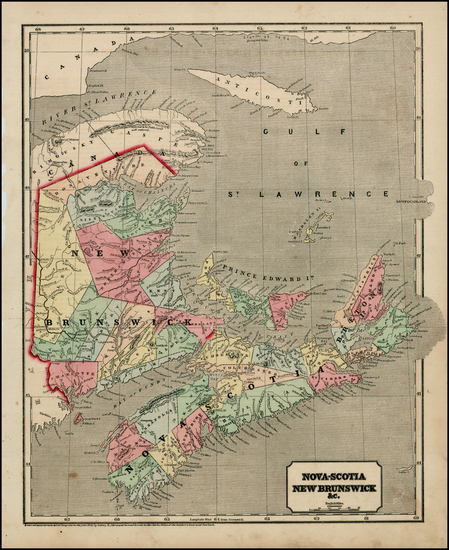 57-Canada Map By Sidney Morse / Samuel Gaston