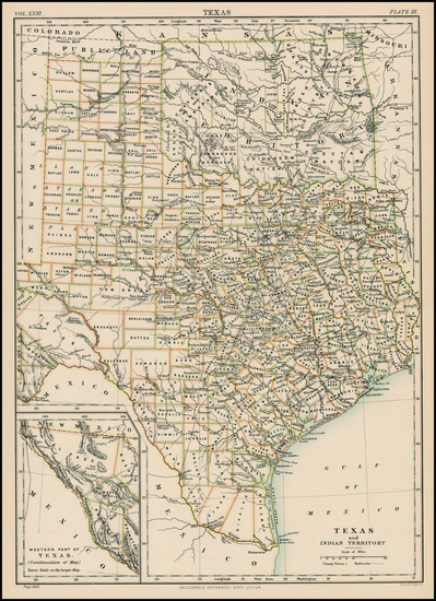 66-Texas and Plains Map By Encyclopedia Brittanica