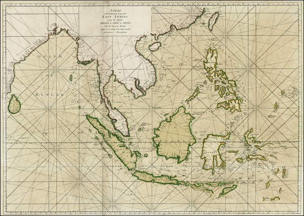 30-China, India, Southeast Asia, Philippines and Other Islands Map By William Herbert