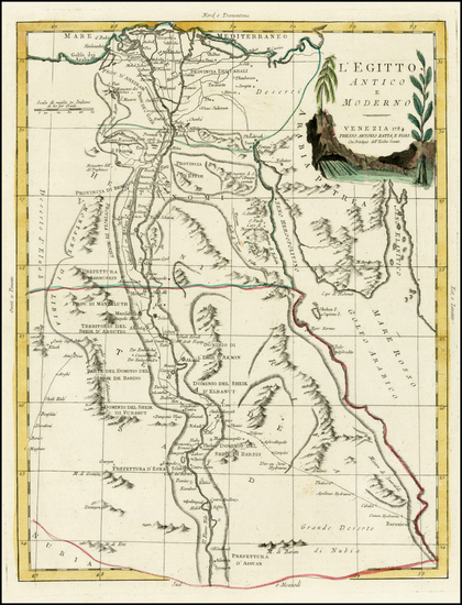 11-Egypt Map By Antonio Zatta