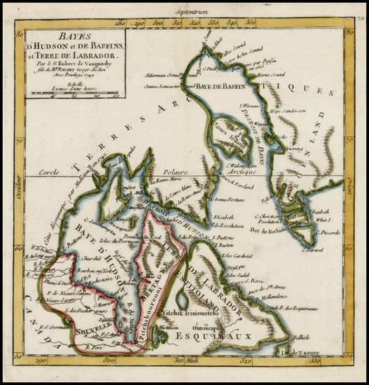 11-Polar Maps and Canada Map By Gilles Robert de Vaugondy