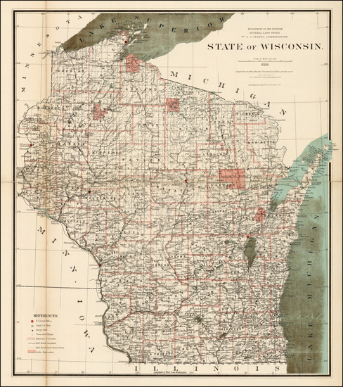 26-Midwest Map By U.S. General Land Office