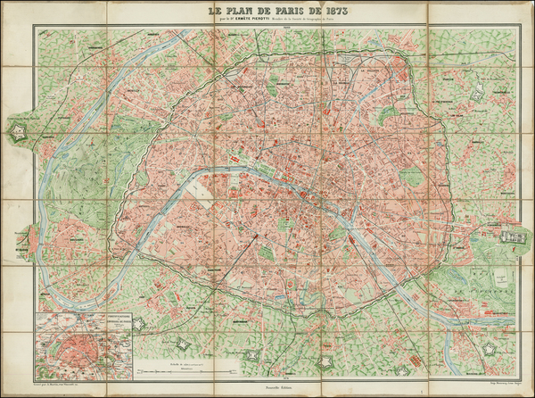 96-France Map By Ermete Pierotti