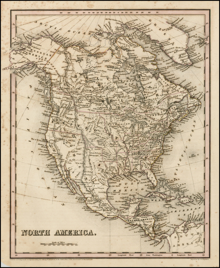 32-Texas and North America Map By Thomas Gamaliel Bradford