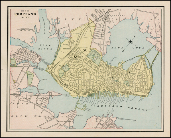 85-New England Map By George F. Cram