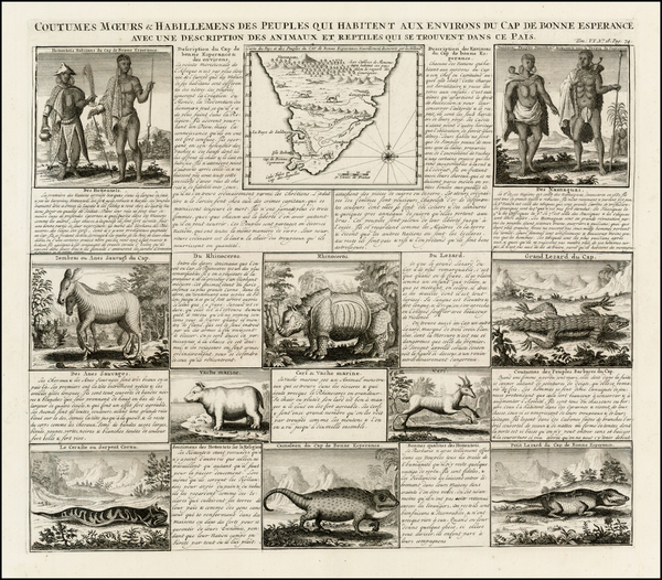 58-South Africa Map By Henri Chatelain