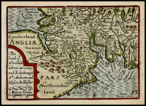 87-Scotland Map By John Speed