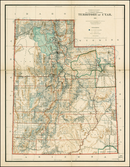 35-Southwest and Rocky Mountains Map By U.S. General Land Office