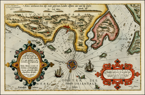 63-Baltic Countries and Scandinavia Map By Lucas Janszoon Waghenaer