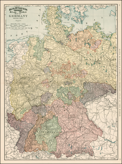 14-Germany Map By William Rand  &  Andrew McNally