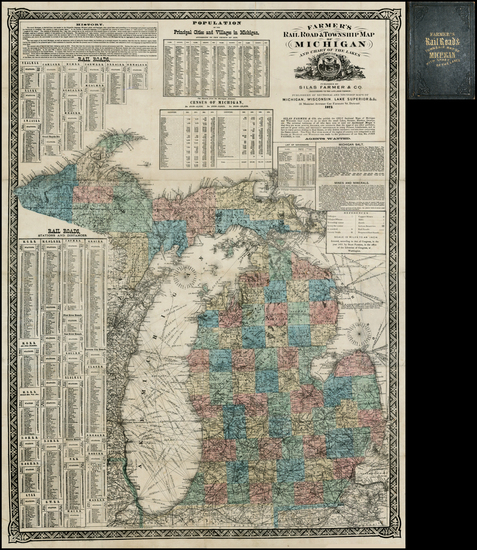 56-Midwest Map By Silas Farmer & Co.