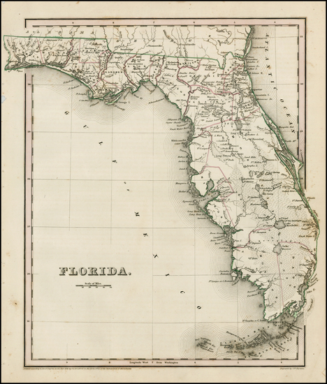 78-Florida Map By Thomas Gamaliel Bradford
