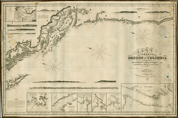 87-California and Canada Map By James Imray & Son