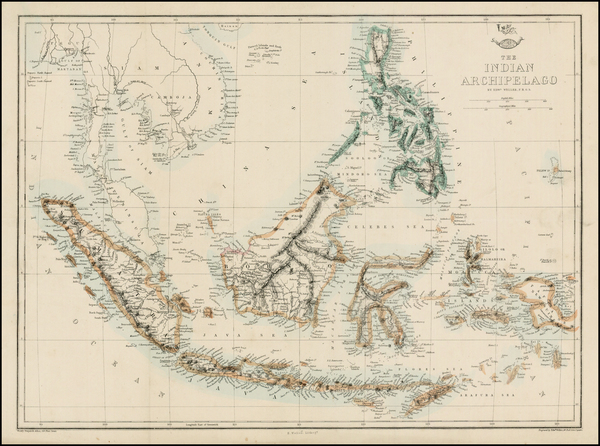 22-Southeast Asia, Philippines and Other Islands Map By Edward Weller