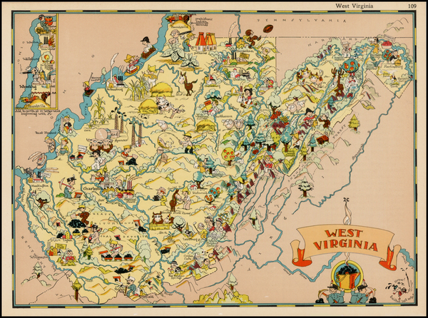 39-Mid-Atlantic, South, Southeast and Midwest Map By Ruth Taylor White