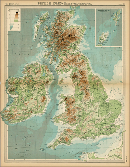 65-British Isles Map By Times Atlas