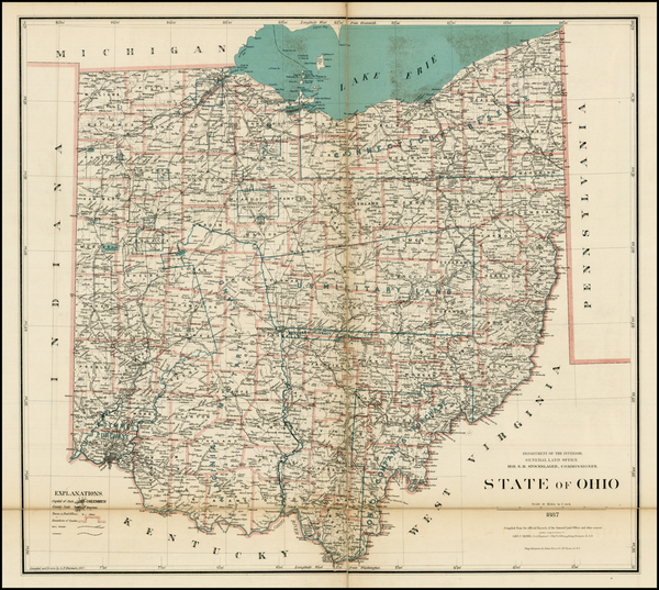 9-Midwest Map By U.S. General Land Office